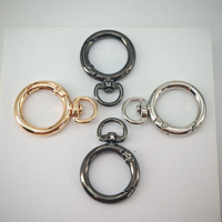 Anneau à ressort rotatif en alliage de zinc en forme de O pour porte-clés, sac, chaînes, pendentifs, petits objets, accessoires de bricolage.