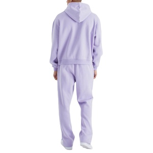 ชุดวอร์มทรงขาบานผ้าฟลีซคุณภาพสูง ล้างสีแบบแอซิดวอช คอตตอน 100% คอแบบมีฮู้ด ดีไซน์ใหม่ ขายส่ง ฤดูหนาว ดีไซน์ 2 in 1 - Product Image 6