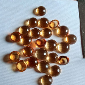 Piedra Preciosa de Citrino Natural de Alta Calidad, 4mm-12mm, Cabujón de Cuarzo Amarillo con Reverso Plano, Piedras Sueltas Talladas, Venta al Por Mayor - Product Image 1