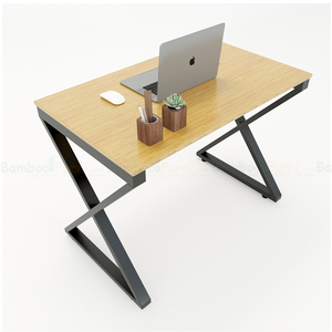 XBamboo 100x60cm BFXB001 Computer <b>Desk</b> with Assembled Iron Legs - Product Image 3