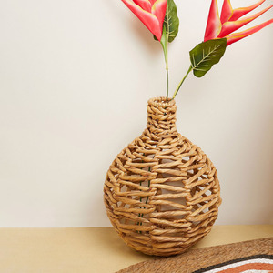 Vases à fleurs pour la décoration de la maison, tressés à la main en jacinthe d'eau naturelle, vases modernes pour fleurs séchées - Product Image 4