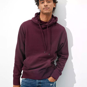Pull à capuche surdimensionné en molleton uni 100% coton épais et de style OEM personnalisé par les fabricants pour hommes - Product Image 2