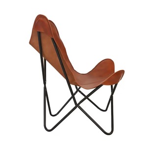 Housse de chaise de remplacement en cuir fait main papillon relax style rustique pliable pour salon chambre chaise de loisirs en plein air - Product Image 2