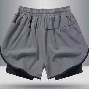 Short de sport absorbant la sueur hommes grande taille séchage rapide Gym 2 en 1 hommes Shorts 2023 Shorts d'été - Product Image 1