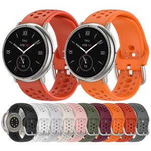 Correa de Reloj de Silicona Suave y Transpirable de 20 mm para Huami <span class=keywords><strong>Amazfit</strong></span> Active 2 <span class=keywords><strong>BIP3</strong></span>/3 Pro GTS2/2e/2 Mini/3/4 GTR Mini, Correa Universal para Reloj - Product Image 1