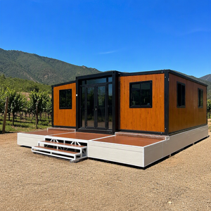 YESON Maison conteneur pliable extensible 40 pieds à texture bois, Villa moderne, excellent rapport <span class=keywords><strong>investissement</strong></span>-récompense, Prix usine - Product Image 1