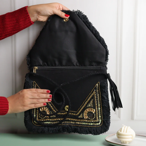 Lujo elegante Multicolor Sling Bag diseño Floral monederos algodón y cuentas mujeres Crossbody bolsos al por mayor por glowin fashion - Product Image 5