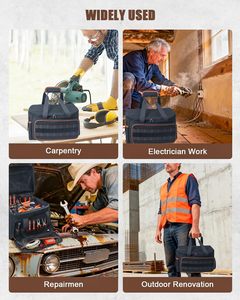 Bolsa de Herramientas Resistente al Agua, Organizador de Herramientas Portátil, Correa de Hombro Ajustable, Bolsa Táctica para Herramientas, Capacidad de 12L, Plegable - Product Image 6