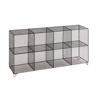 Support métallique rectangulaire de luxe moderne en métal organisateur de rangement utilitaire décoratif pour la maison polyvalent pour la chambre à coucher prix d'usine