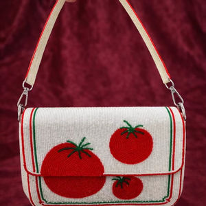 Bolso de Mano de Fiesta Tropical Escape con Decoración de Perlas y Material de Cuentas, Correa de Hombro para Boda, Última Tendencia - Product Image 1