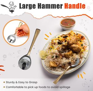 Ensemble de cuillères à couverts en acier inoxydable avec poignée en cuivre couverts pour le dîner argenterie pour les fêtes vente de qualité supérieure vente en gros - Product Image 3