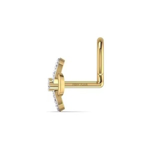 Épingle à nez de designer en diamant rond véritable 0.16TCW Bijoux en or jaune - Product Image 3