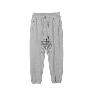 กางเกงขายาวผ้าฝ้าย 100% กางเกงวอร์มทรงจ็อกเกอร์ กางเกงวอร์มปักโลโก้ กางเกงวอร์มทรงใหม่ ทรงหลวม ทรงตรง สำหรับผู้ชาย ผ้าฟลีซ ผ้าทอ ผ้าขนสัตว์ ทรงปกติ - Product Image 2