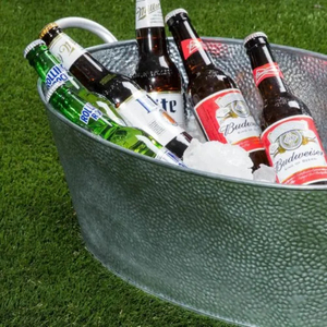 Baignoire de fête de boisson nervurée à Double paroi en acier inoxydable de haute qualité seau à glace élégant pour accessoires de verres - Product Image 5