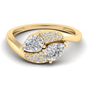 Anillo de Compromiso de Moissanita con Corte de Pera de Diseño Único REYES, 1.64 Quilates, Oro de 14K y 18K, Regalo de Compromiso para Mujer, Joyería Fina - Product Image 1