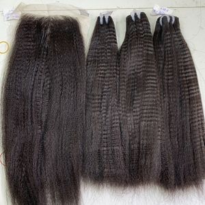 100% faisceaux de cheveux humains pour les femmes noires en gros crépus droit 17 pouces faisceaux vietnamiens Machine trame de cheveux - Product Image 2