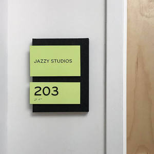 Custom Office Door Name Signs Personalised Meeting Room Door <b>Number</b> Plates Braille Sign - Product Image 2