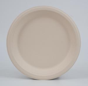 Plato Redondo de Bagazo de 10 Pulgadas, Apto para Microondas y Resistente al Calor, para Restaurante, Camping y Picnic - Product Image 1