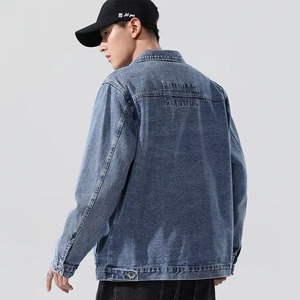 Chaqueta de mezclilla vintage lavada para hombre, elegante, transpirable, cómoda, impermeable, cortavientos, para invierno, de fábrica. - Product Image 6