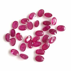 อัญมณีทับทิมรูปไข่ตัดด้วยทับทิมธรรมชาติหลวมหินเลือดแดงสําหรับเครื่องประดับทําจี้และแหวน - Product Image 5