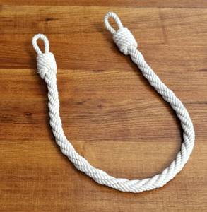 Abrazaderas para Cortinas de Cuerda de Algodón Blanco: Decoración Náutica para Ventanas Estilo Shabby Chic - Product Image 1