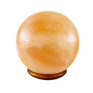 Lampe à sel en forme de boule de cristal naturel de l'Himalaya 100% Article décoratif sculpté de Sian Enterprises - Product Image 4