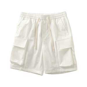 Short décontracté d'été 100% coton de haute qualité pour hommes étiquette personnalisée poche cargo écologique motif solide approvisionnement en gros - Product Image 6