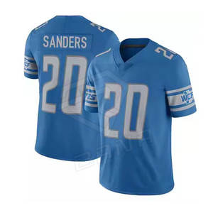 Maillot de football américain personnalisé sublimé par OEM avec broderie cousue numéro/nom du joueur manches courtes unisexe évacuant l'humidité - Product Image 2