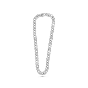 Diamantes de cadena cubana personalizados 12MM 16 pulgadas Diamantes naturales completamente helados 10K Oro Hip Hop Cadena cubana Fabricante Joyería de moda - Product Image 4