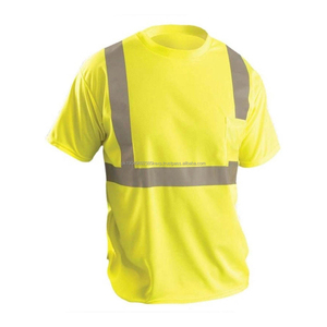T-shirt de sécurité haute visibilité pour hommes, vêtements de travail réfléchissants personnalisés, vêtements de travail de sécurité, vente en gros - Product Image 1