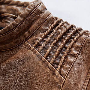 Chaqueta de cuero real para hombre con cremallera completa y diseño elegante para fiesta o trajes casuales Chaqueta de invierno para hombre - Product Image 5