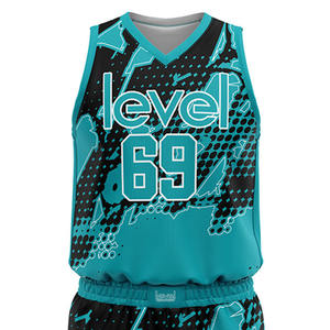 Tissu personnalisé de qualité supérieure, ensembles d'uniformes de basket-ball imprimés par sublimation antibactérienne, nouvelle collection avec service OEM - Product Image 3