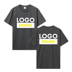 Camiseta de algodón 100% para hombre, camiseta de Color sólido con cuello redondo para hombre, camisetas para hombre - Product Image 4