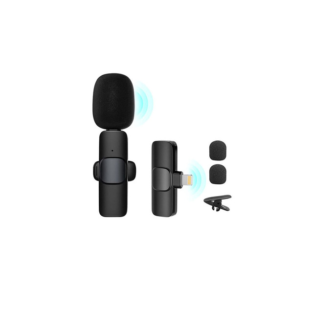 Myrva Microphone For Mobile Phone Lightning Input Wireless Bluetooth Clip On Audio Recorder For iPhone