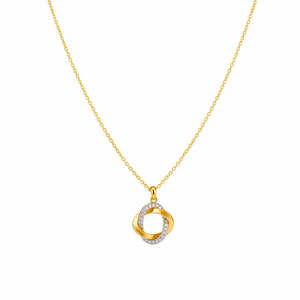 จี้คริสตัลทรงกลมเงินแท้สำหรับผู้หญิง สร้อยคอชุบทอง - Product Image 3