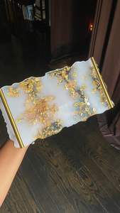 Bandeja de servicio de epoxi de resina hecha a mano de mesa, elementos esenciales de cocina únicos para el hogar, restaurante, Hotel, servicio decorativo - Product Image 3