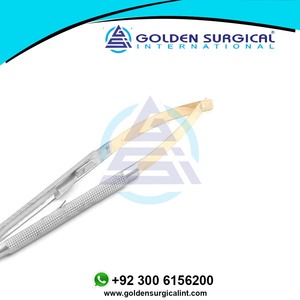 Soporte de aguja TC Castroviejo recto de 9 pulgadas con mango redondo de bloqueo instrumentos de cirugía operativa - Product Image 4