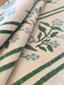 Tapis en laine vintage blanc vert Oushak noué à la main avec motif abstrait Taille personnalisable pour salon ou salle à manger - Product Image 4