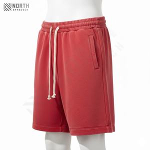 กางเกงขาสั้นผ้าโพลีเอสเตอร์สำหรับผู้ชายกางเกงผ้ายืดเอวกลางสำหรับออกกำลังกายกางเกงลำลองผ้าแคนวาสสำหรับใส่วิ่ง - Product Image 2