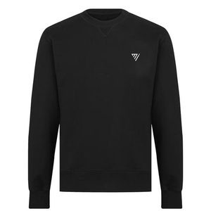 Sudadera Unisex de manga larga, sudadera cálida de lana negra con cuello redondo, sudadera de calle de moda juvenil - Product Image 1