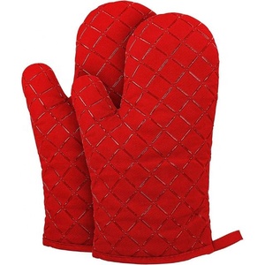 Joyeuses Pâques Lapin Abeille Imprimé Attrayant Meilleure Vente Grill Conventionnel Certifié GOTS 100% Moufles de Sécurité pour Four en Coton Biologique - Product Image 2