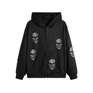 Sudaderas con Capucha para Hombre de Alta Calidad 100% Algodón, Servicio OEM, Logotipo Personalizado, Transpirables, con Cierre, Sudaderas y Hoodies Personalizadas para Hombre - Product Image 3