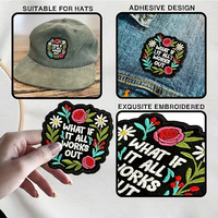 Badge brodé personnalisé avec citation positive, patch brodé thermocollant adapté aux chapeaux, sacs, sacs à dos, vestes, uniformes, patch DIY