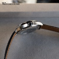 Fabricant de montres personnalisées OEM, montre-bracelet mécanique automatique 8215, heure errante, luminescence suisse, acier inoxydable 316L, saphir
