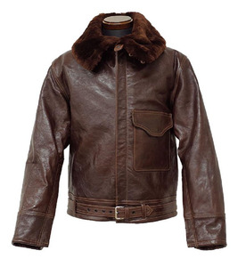 Chaqueta Bomber de Cuero Genuino para Hombre con Cuello de Piel, Cortavientos, Estilo Motero, Corte Regular, Cierre con Cinturón - Product Image 1