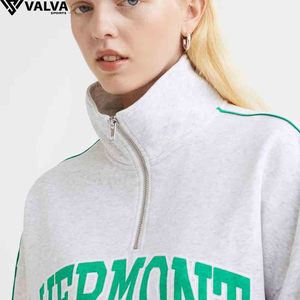 Pull en molleton surdimensionné automne-hiver pour femmes Vêtements d'extérieur décontractés Imprimer Technique lavée Personnalisée selon votre marque. - Product Image 5
