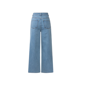 Pantalones vaqueros informales a la moda para mujer, calzas de pierna ancha personalizadas, longitud completa, venta al por mayor - Product Image 2