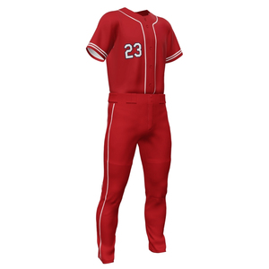 Ensemble de maillots de baseball personnalisés pour hommes adultes, 100% polyester, col en V, respirant, séchage rapide, impression par sublimation, 300g, OEM - Product Image 5