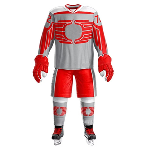 Uniforme de Hockey sobre Hielo Personalizado al por Mayor, de Secado Rápido, Transpirable, Antibacterial, 100% Poliéster, Unisex para Adultos, con Logotipo Personalizado y Nombre de Equipo - Product Image 3