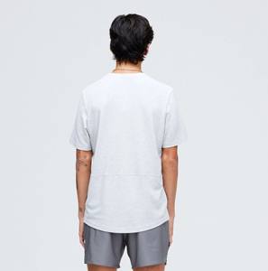 T-shirt à coupe boxy oversize tendance pour homme Épaule délavée lourde avec haut à col en O Style Streetwear - Product Image 4